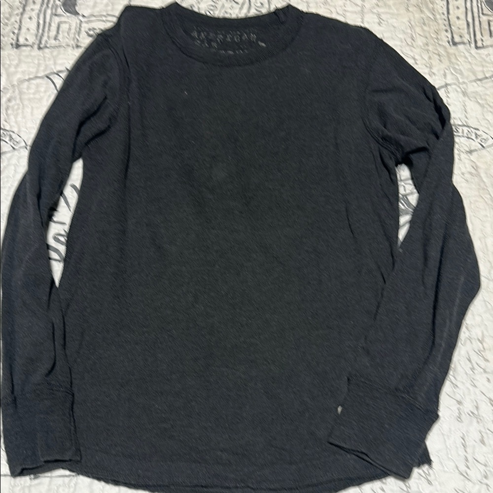 American Eagle Outfitters Black heater Long Sleeve Tee